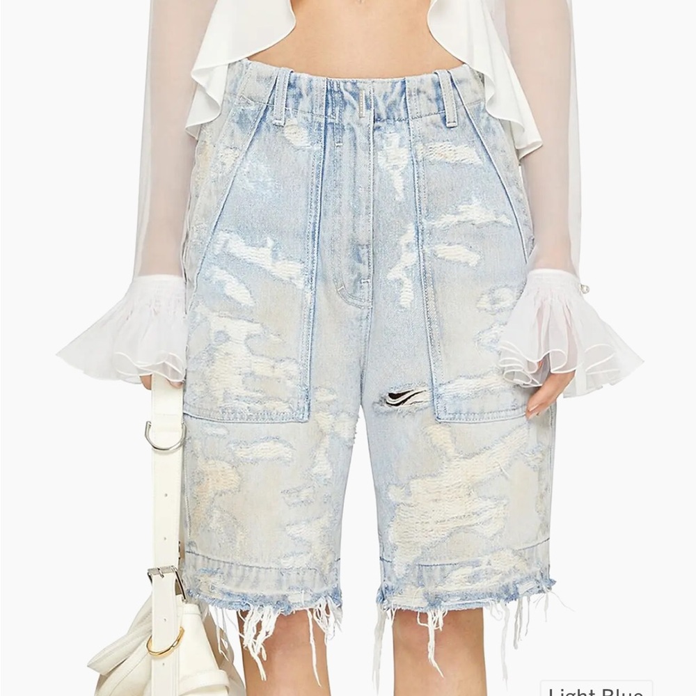 Givenchy Denim Cargo Bermuda Shorts 30 - Picture 3 of 15